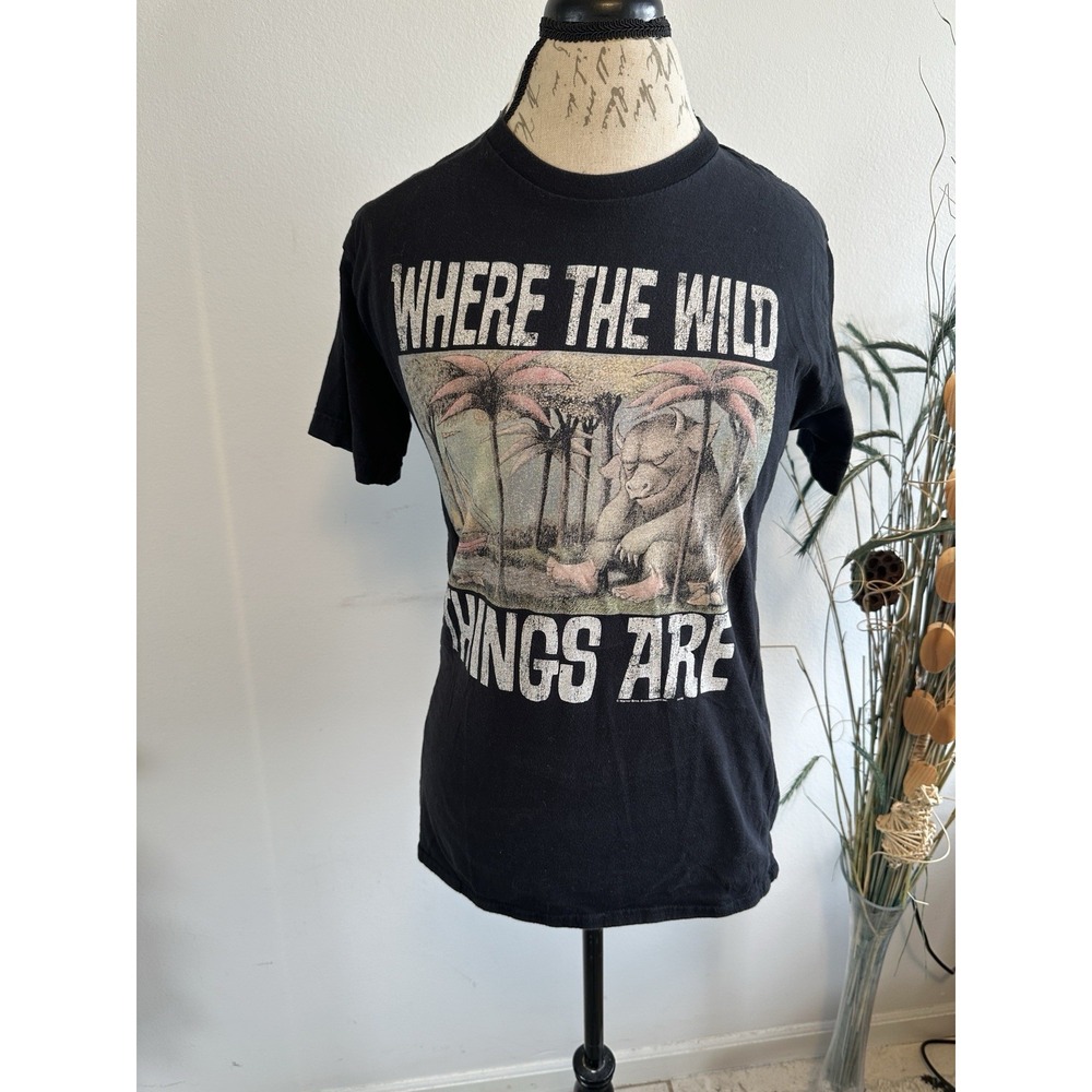 Vintage Where The Wild Things Are Black Short Sleeve T-Shirt Small Warner Bro - Picture 2 of 8